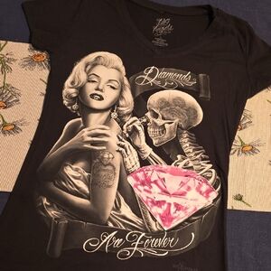 OG ANGELS Marilyn Monroe Diamonds Are Forever Graphic Tee